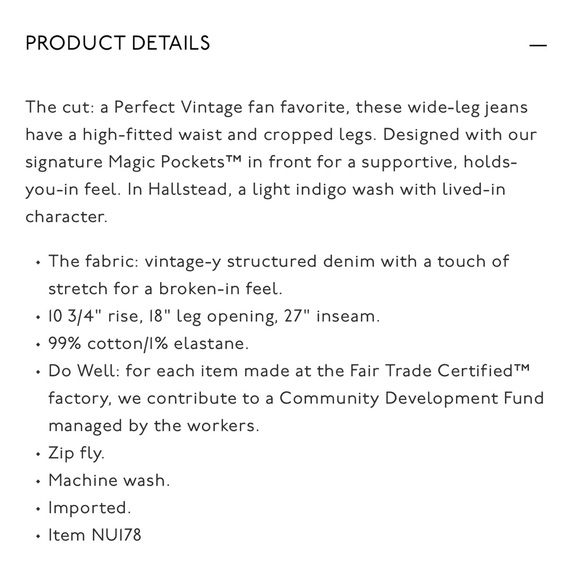 Madewell The Perfect Vintage Wide-Leg Crop Jean in Hallstead Wash - Picture 2 of 9